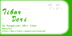 tibor deri business card